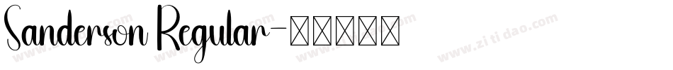 Sanderson Regular字体转换